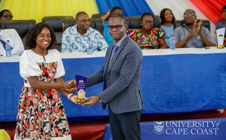 Miss. Savanna Nyarko from department of Diagnostic Imaging Tech & Sono. with  Dr. Ishmael Nii Ofori
